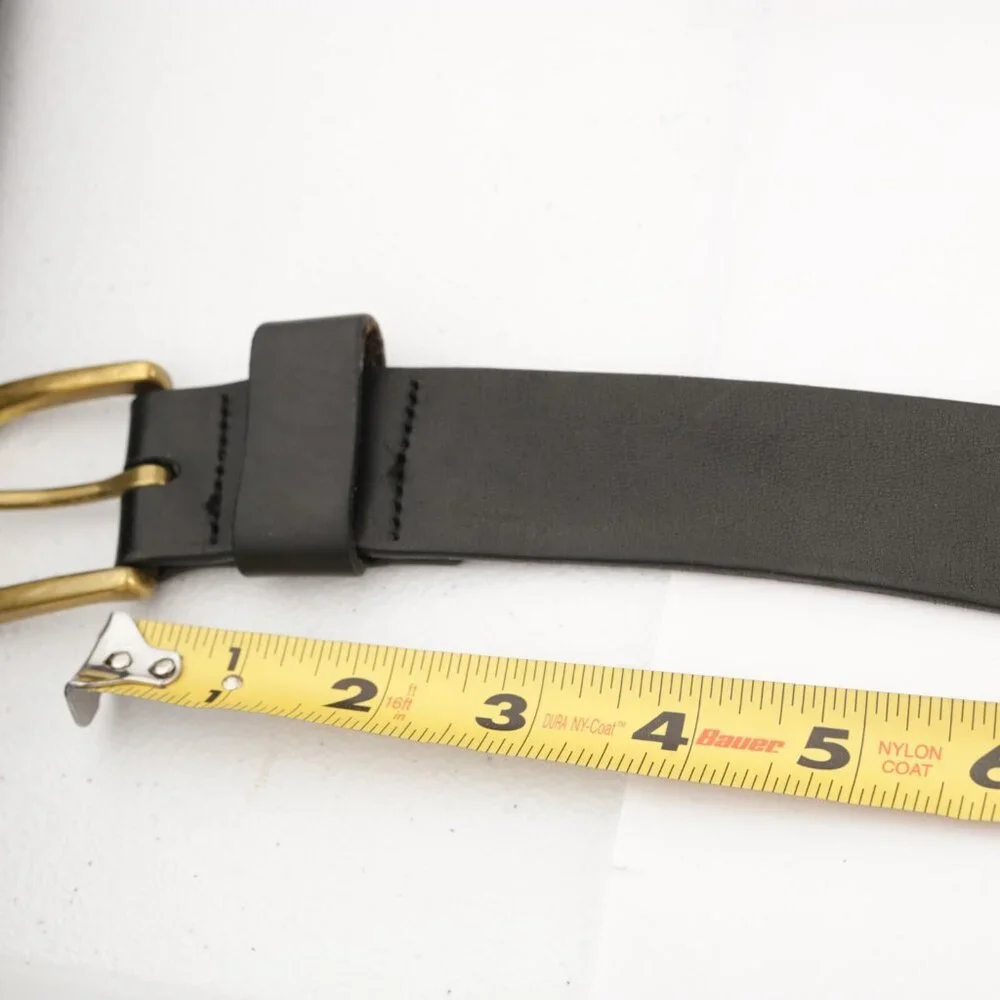 Duluth Mens Belt Size 44 2XL Black Leather 1 1/2